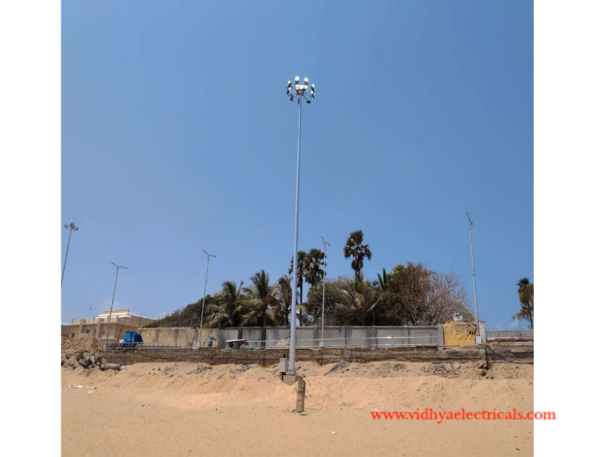 Shifting of 20Mtr Highmast From Family Cottage 3& 4 to Near Moovar Samathu Beach Area of Arulmigu Subramaniya Swamy Thirukovil, Tiruchendur-628215