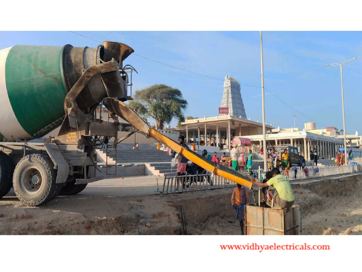 Work at  Providing 2nos of 20Mtr Highmast Lamp Post Near Nalikinaru Beach Area in Arulmigu Subramaniya Swamy Tirukovil Tiruchendur Tamilnadu-628215